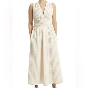 Max Studio Cream Textured Maxi Dress